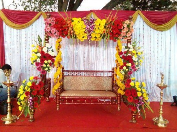 Traditional Flower Backdrop Decoration