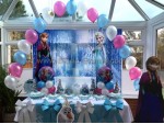 Frozen Theme With Heliuem Balloon Decoration