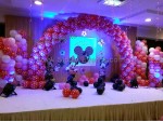 Polka Dotted Balloon With Minnie Mouse Decoration