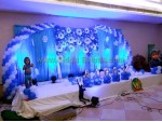 Paper Fan And Balloon Arch Decoration