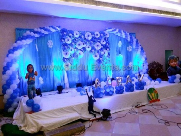 Paper Fan And Balloon Arch Decoration