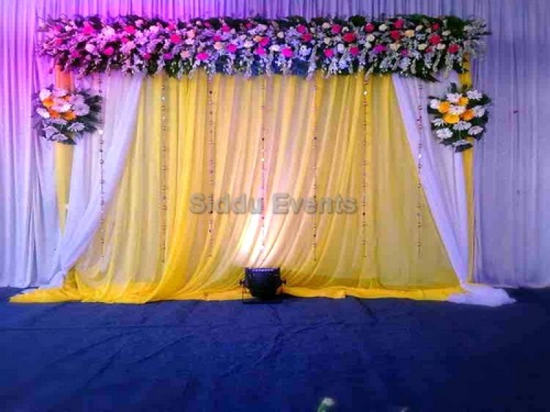 Golden Backdrop Naming Ceremony Decoration