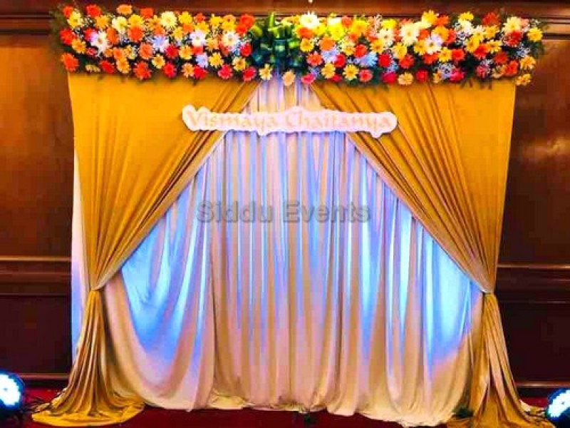 Gold And White Naming Ceremony Decoration