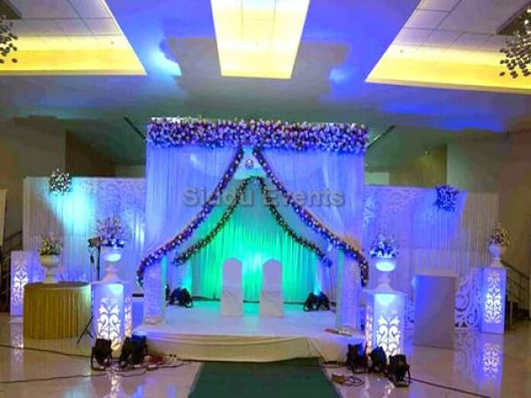 Blue Flame Theme Wedding Decoration