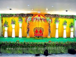 Grand Yellow Backdrop Wedding Decoration