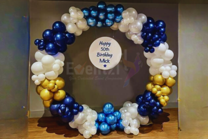 Royal Blues Ring Decor