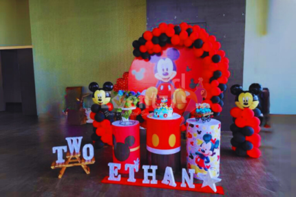Micky & Red Balloons Ring Decor