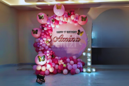 Pink & Golden Butterfy Decor