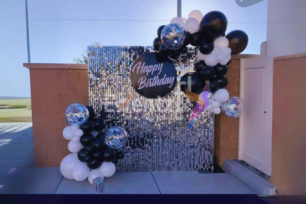 Silver & Blak Sequin Decor