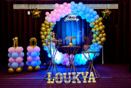Royal Pink & Blue Ring Decor
