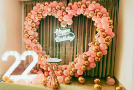 Pink Heart Arch Decor