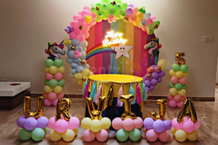 Rainbow Unicorn Ring Decor