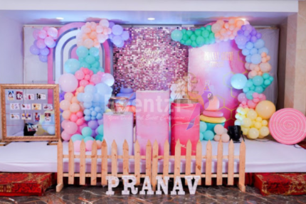 Pink Sequence Rainbow Theme Decor
