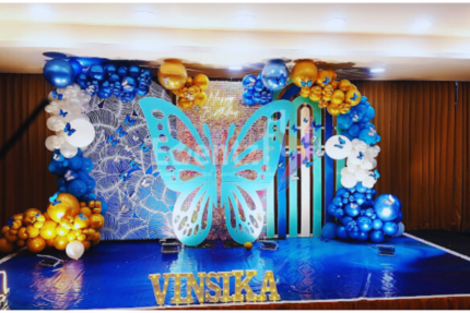 Radiant Blue Butterfly Theme Decor